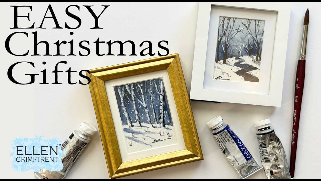 EASY Watercolor Christmas gifts/ DIY Christmas