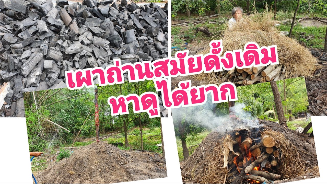 เผาถ่านแบบโบราณ ทำกันแบบไหน ได้ถ่านเป็นก้อนสวยๆไม่ป่น