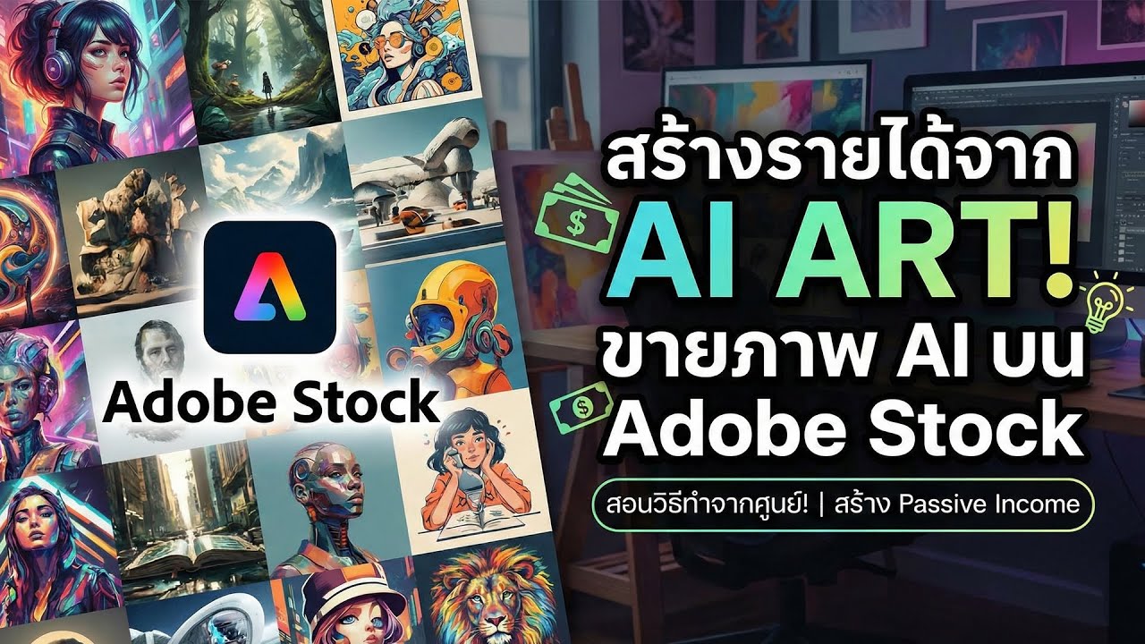 สร้างรายได้ จากขายภาพ AI บน Adobe Stock ตั้งแต่สมัครถึงอัปโหลด และขายได้จริง | ขายรูป AI