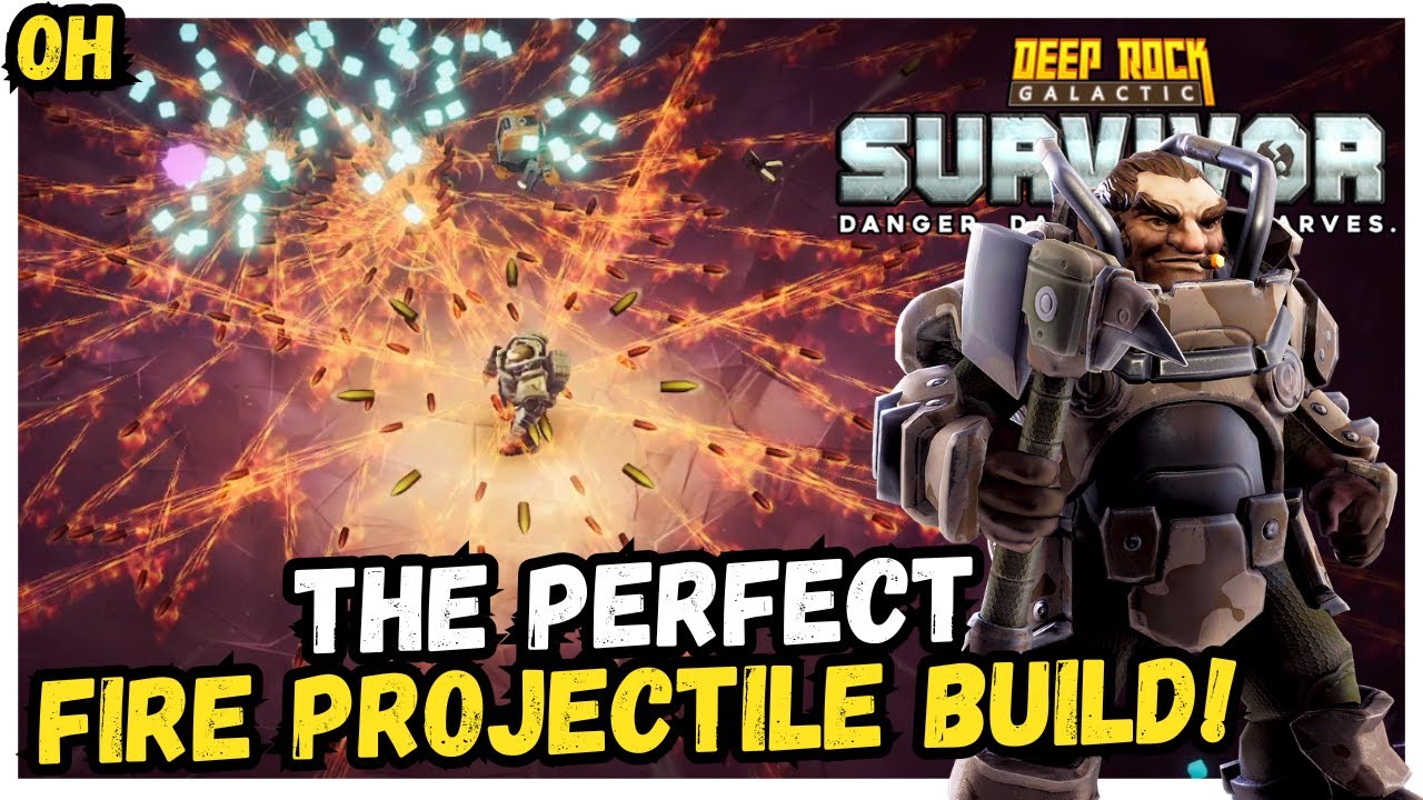 The PERFECT Fire Projectile Build!! Deep Rock Galactic Survivor!