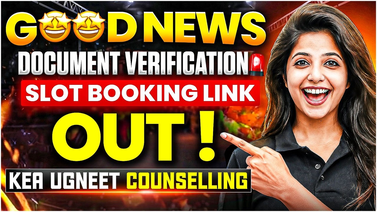 🚨 KEA UGNEET 2026 Slot Booking Link OUT! | How to Book Document Verification Slot |  Jasmine Ma'am