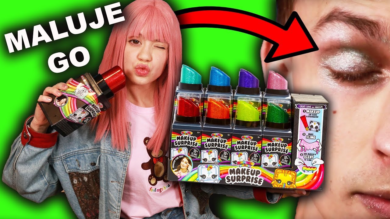 ROBIĘ MAKIJAŻ CHŁOPAKOWI 😂 Makeup Surprise 💄Poopsie Slime DIY Rainbow Surprise