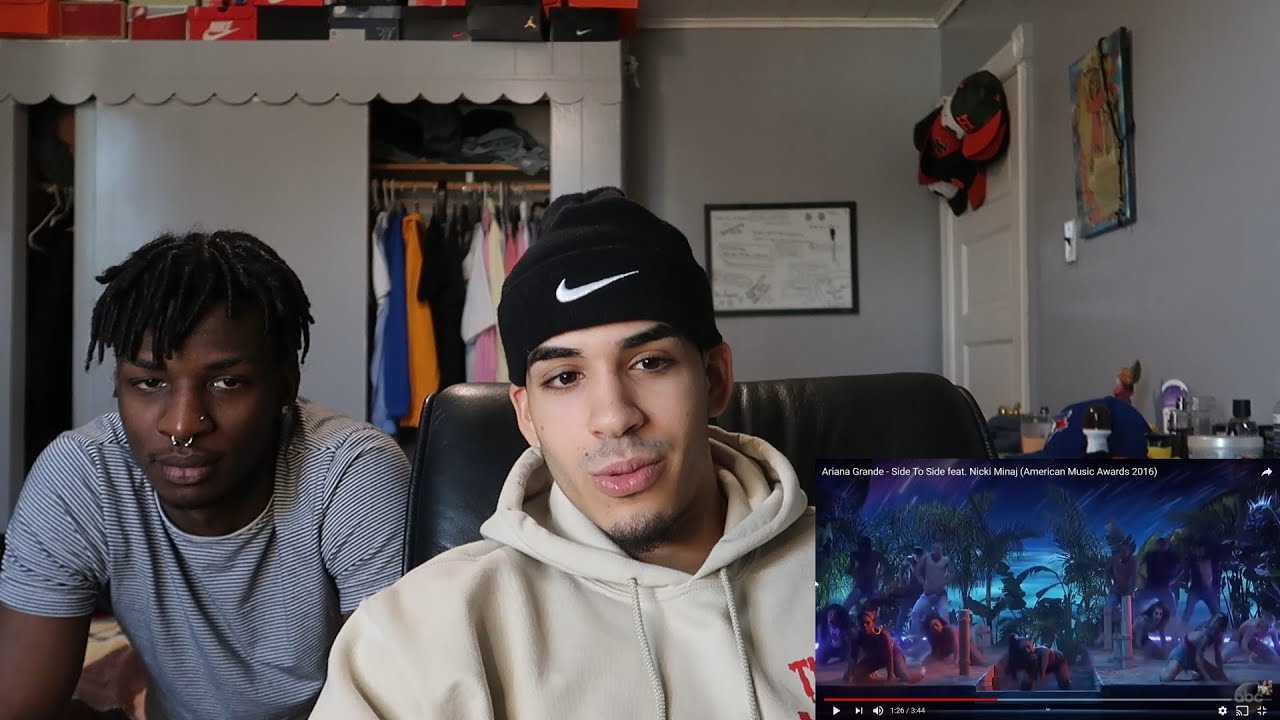 Ariana Grande - Side To Side feat. Nicki Minaj (American Music Awards 2016) REACTION