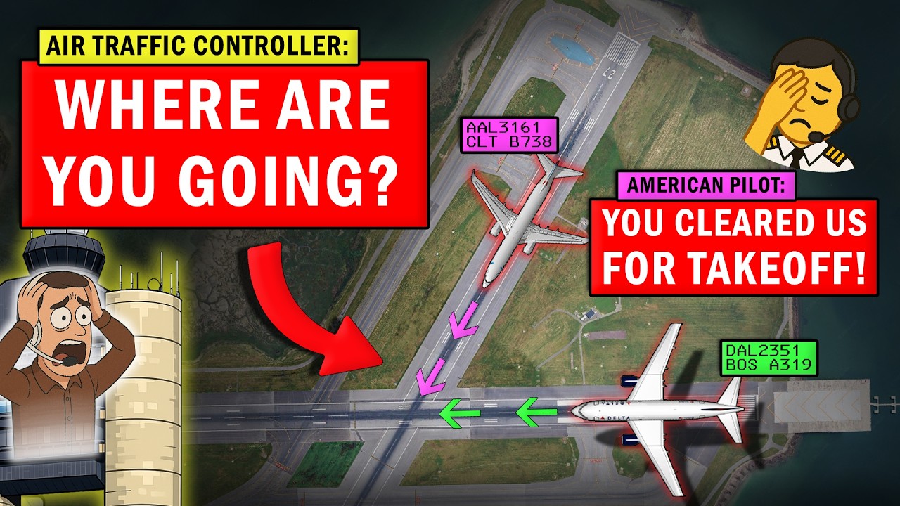 Near Tragedy with 2 Planes | Almost Crashed on the Runway at Boston