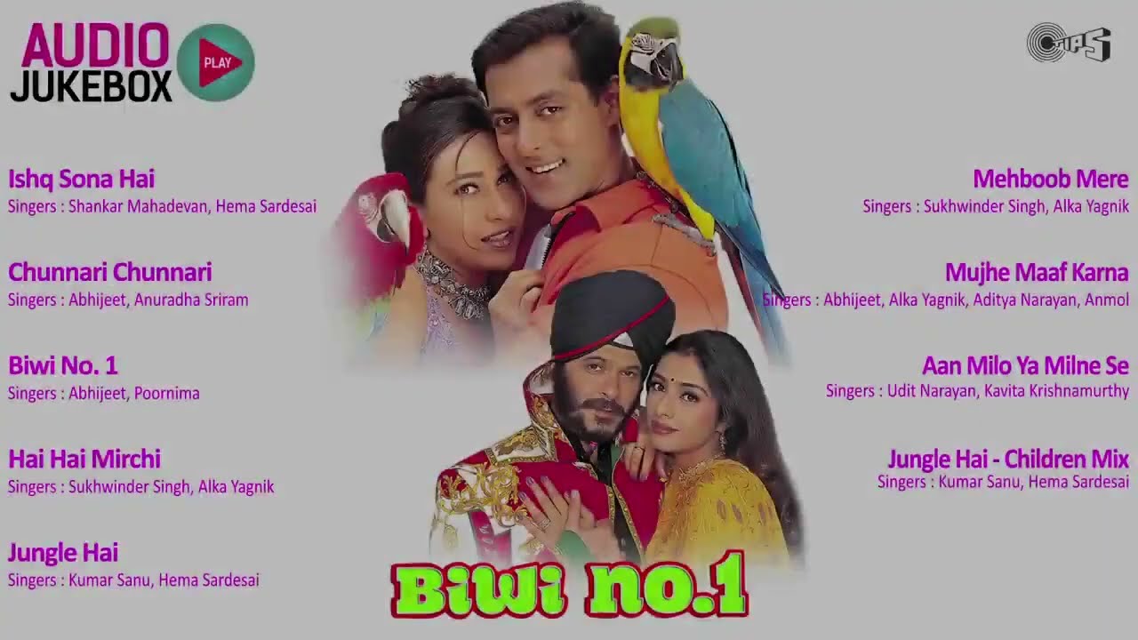 Biwi No 1 Movie Songs | Salman Khan, Karishma Kapoor, Sushmita Sen, Anil, Tabu | 90's Hindi Hits