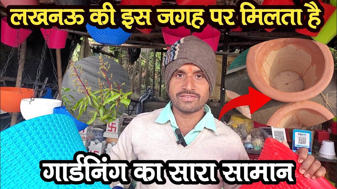 लखनऊ की इस जगह पर मिलता है || गार्डनिंग का सारा सामान || Roadside Nursery in Lucknow
