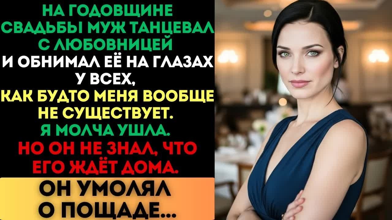 Муж танцевал с любовницей на годовщине. Я ушла. Но он не знал, что его ждёт дома...