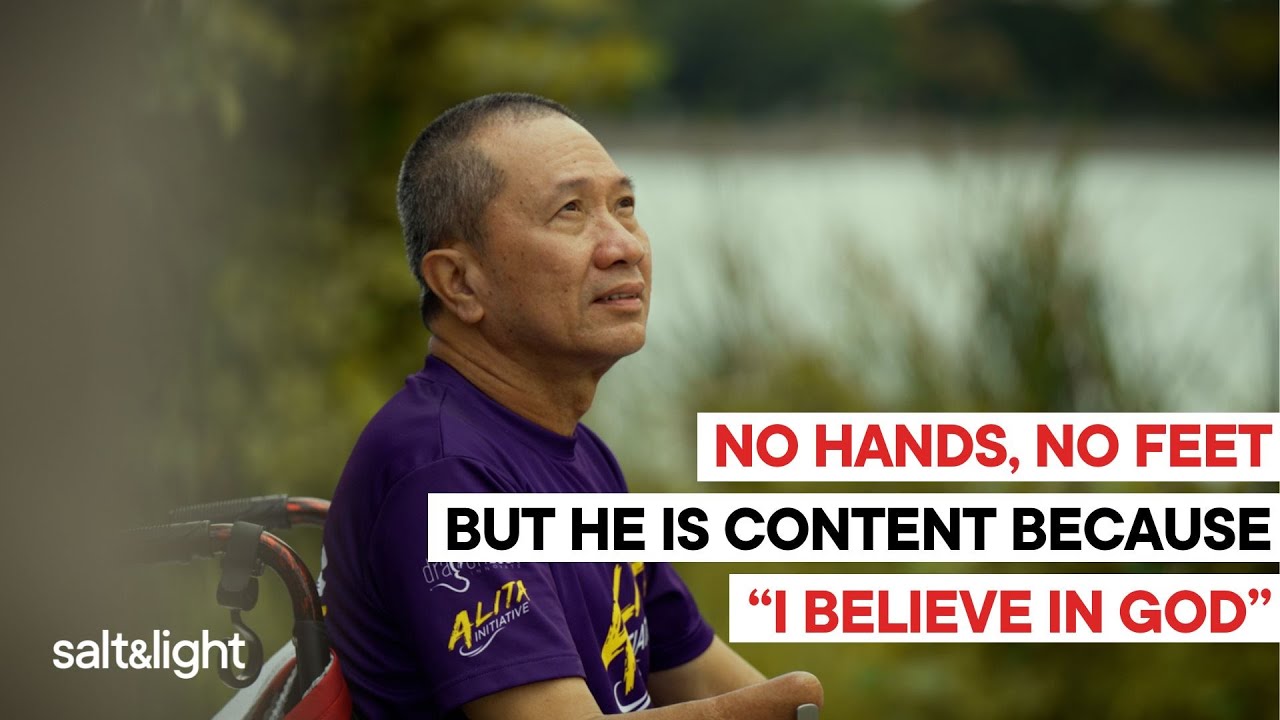 No hands, no feet, but he is content because 