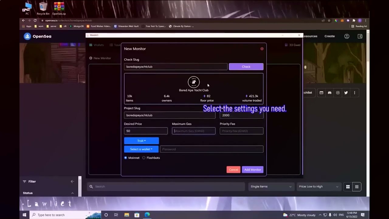 OPENSEA BOT | NFT GENERATOR + 500$ IN FIRST DAY | FREE DOWNLOAD | WORK 2022