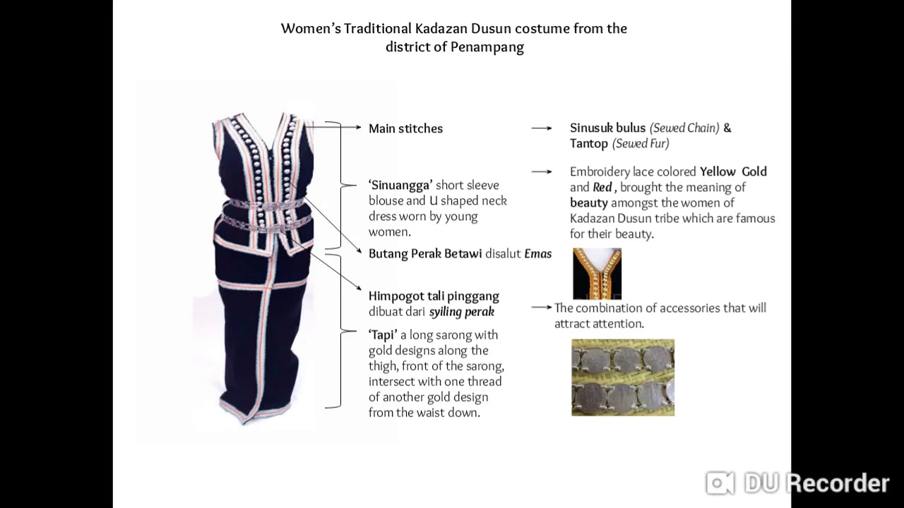 Women&rsquo;s Traditional Kadazan Dusun Costume From District Penampang