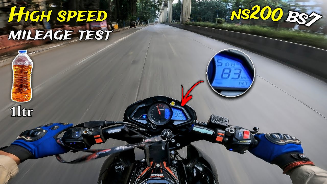 Ns200 Bs7 HIGH SPEED Mileage test 🔥 I 40kmpl ?? | unexpected Results 😮 #ns200 #motovlog