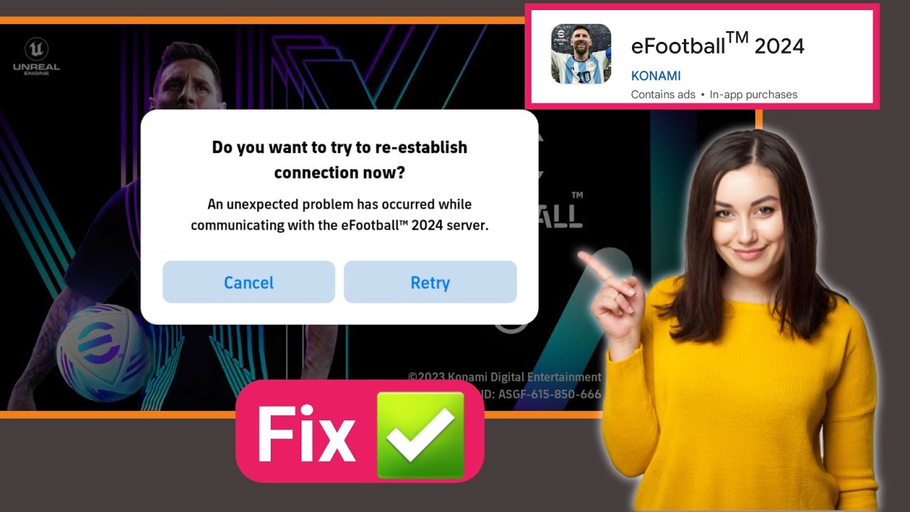 How to Fix efootball do you want to try to re-establish connection now