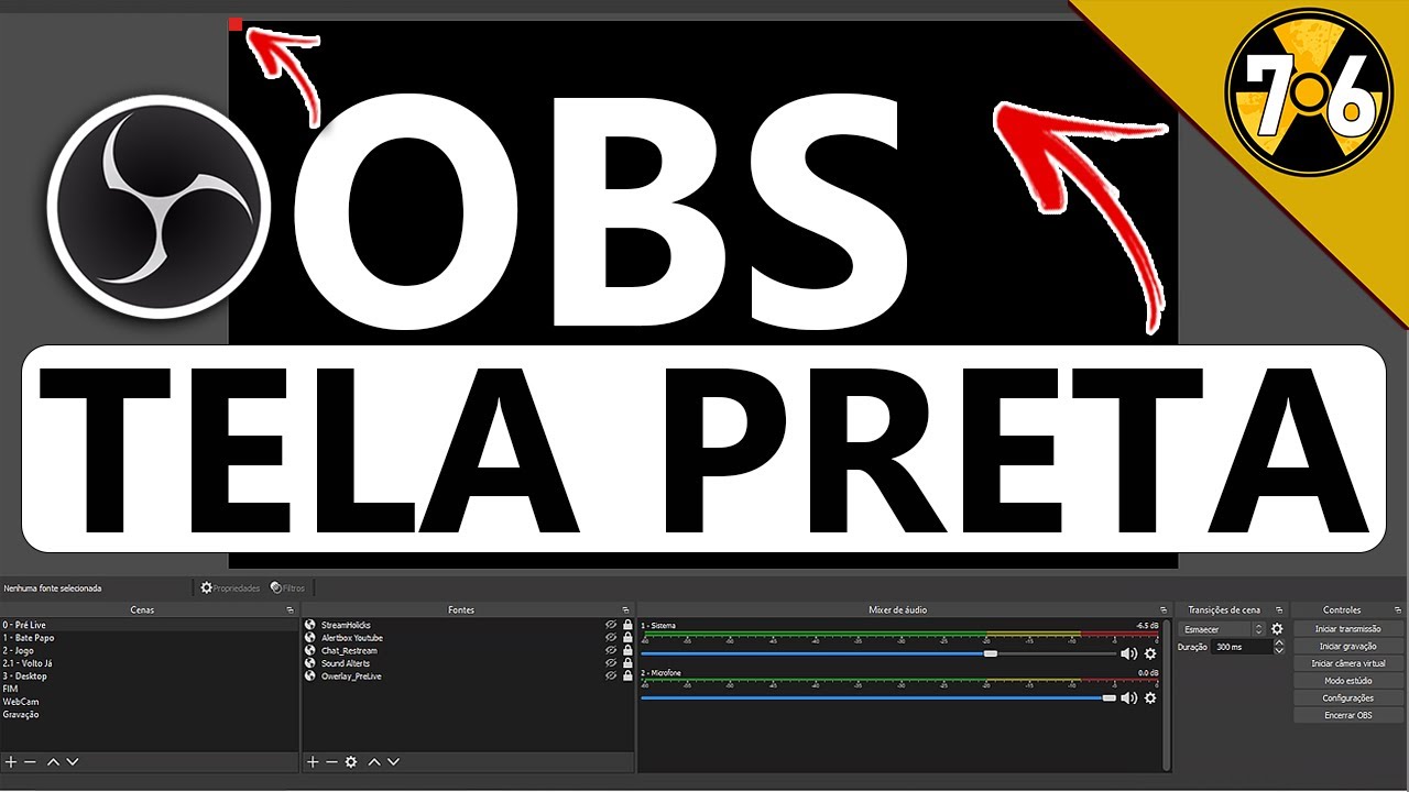 Como Resolver o Problema de Tela Preta no Obs Studio