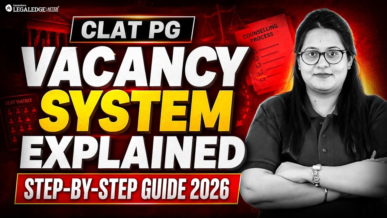 CLAT PG Vacant Seats Explained | Eligibility & Selection Process #llm #clatpg2026
