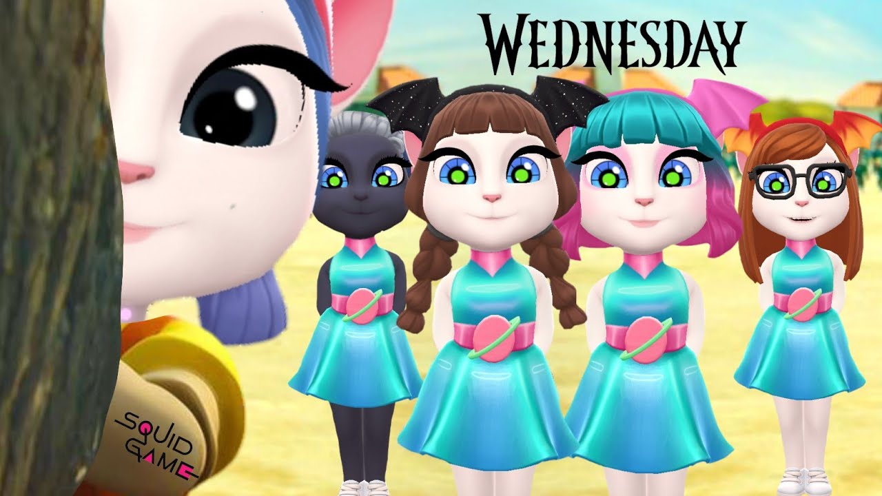 My Talking Angela 2 😍 Squid Game Wednesday Funny Moment 🤣