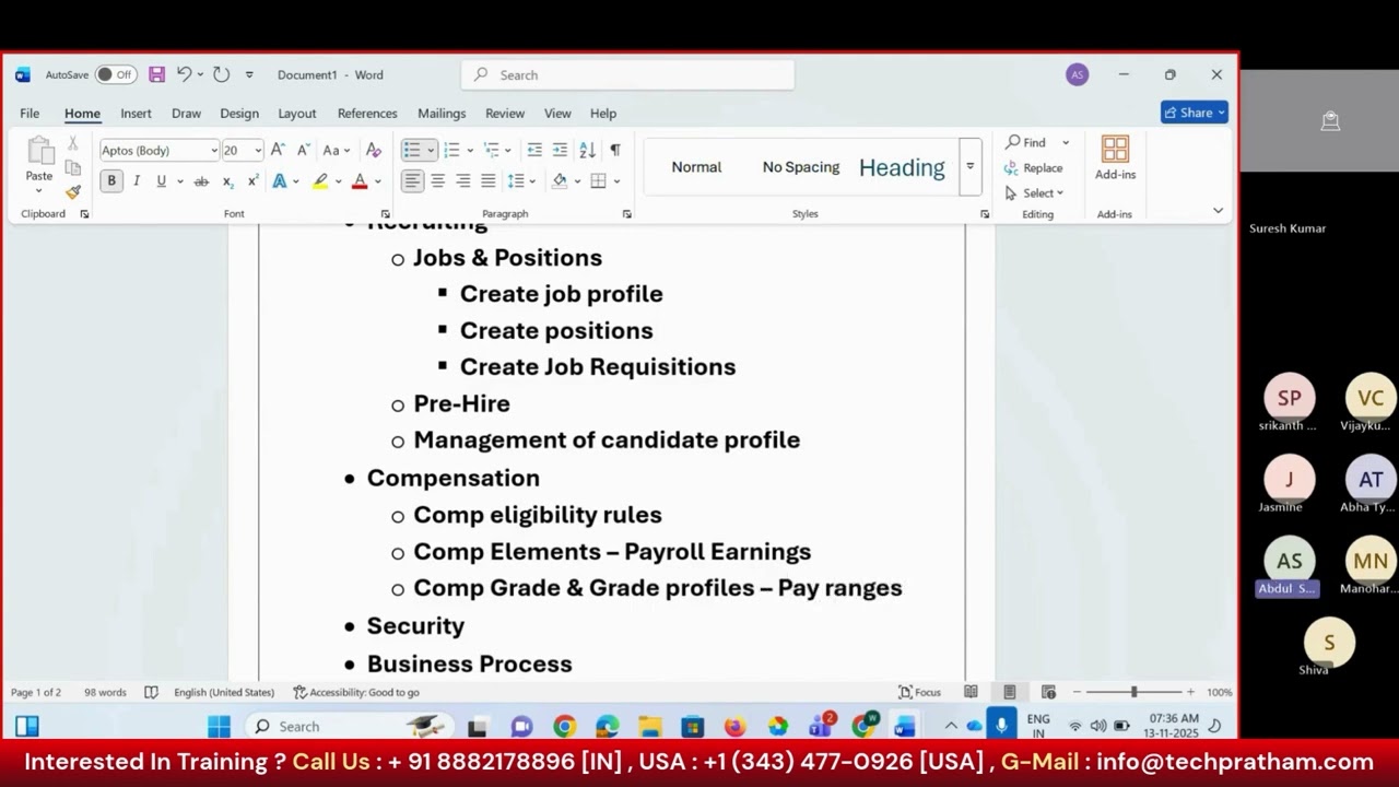 Workday HCM Full Course Introduction | Modules Explained for Beginners | Class-1 |