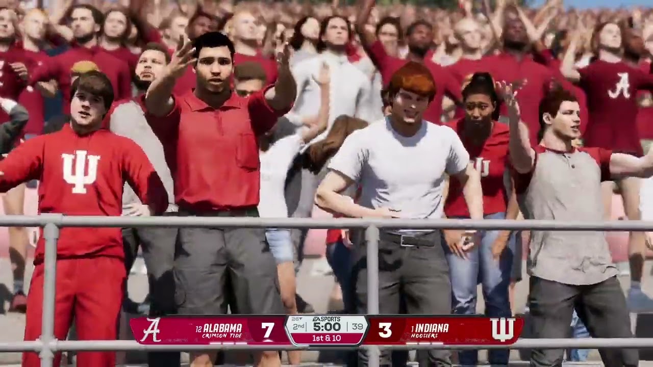 Alabama Crimson Tide vs Indiana Hoosiers | Rose Bowl Simulation | College Football Playoffs