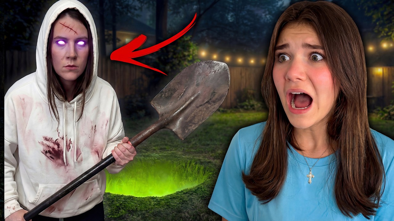 MOMS EVIL TWIN WAS DIGGING UP OUR BACKYARD AT NIGHT! 😱