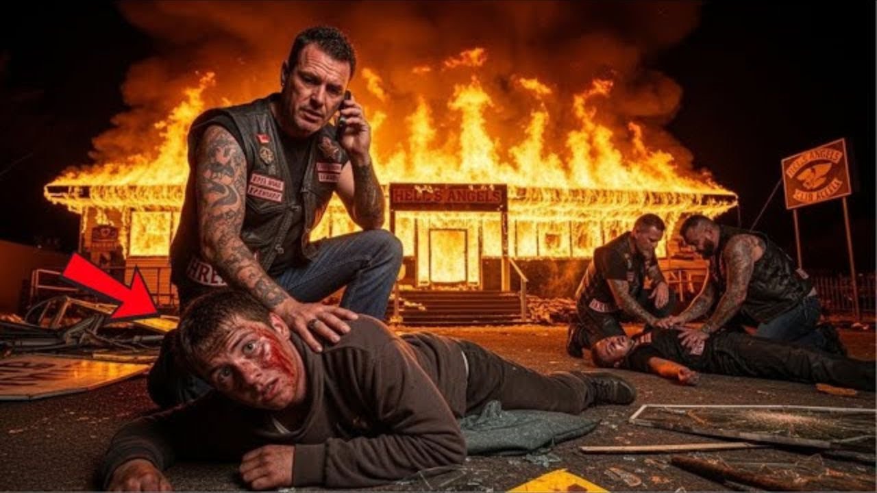 Homeless Boy Dragged a Biker From a Burning Clubhouse — What the Hells Angels Did Next.
