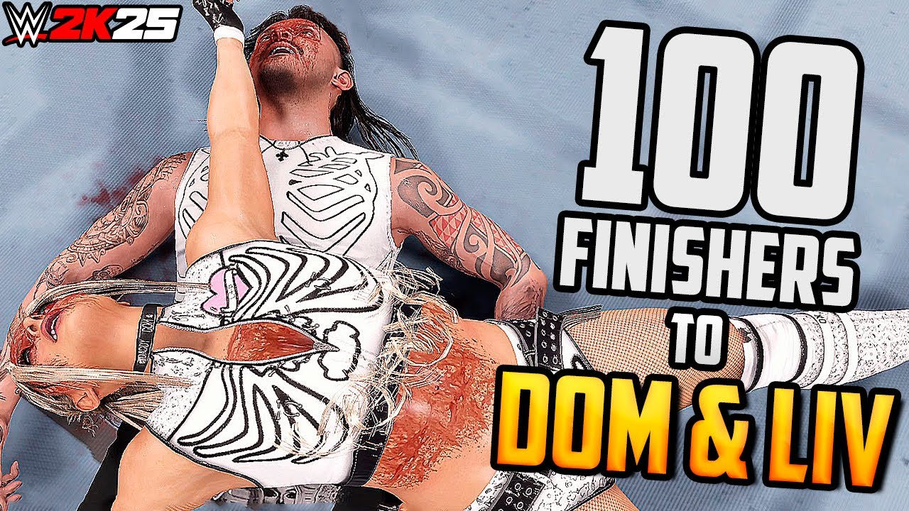 100 финишных ударов Доминику Мистерио и Лив Морган в WWE 2K25!