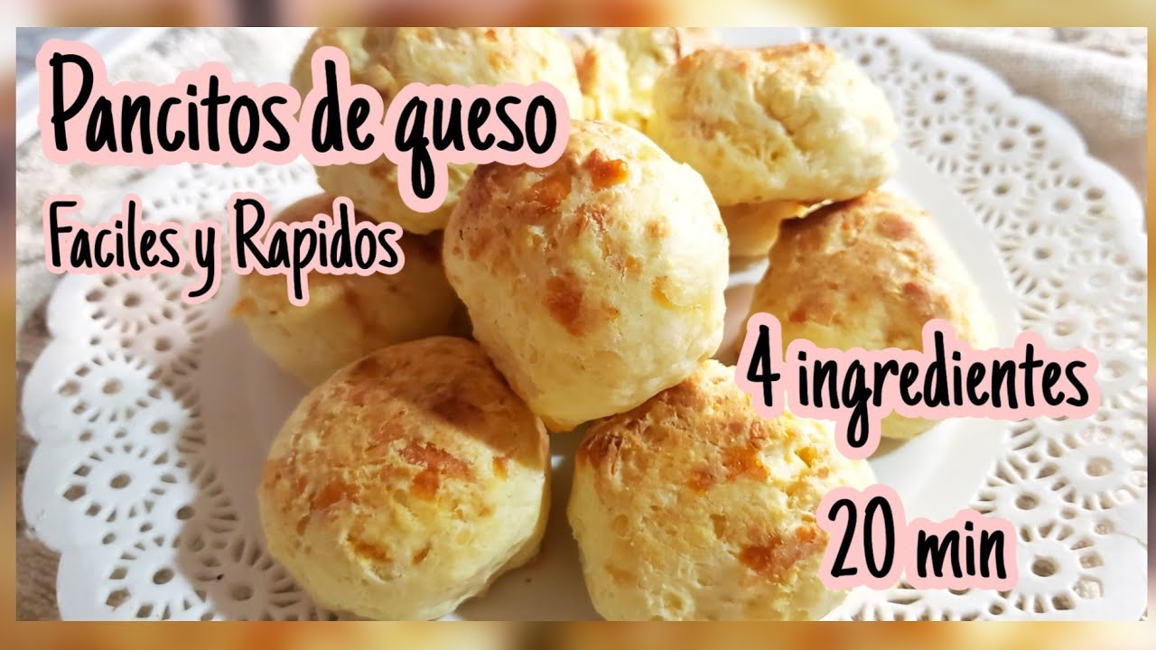 Pancito de queso receta facil y rapida Chipa con harina comun en 20 minutos / 4 ingredientes