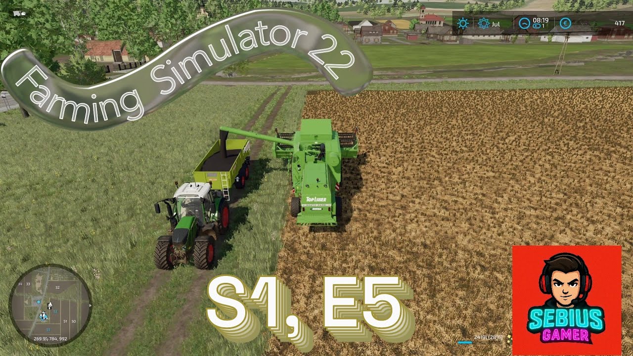 Farming Simulator 22 - S1 EP5 - ROLANJE, GNOJENJE in ŽETJE ...NORO!!!! 