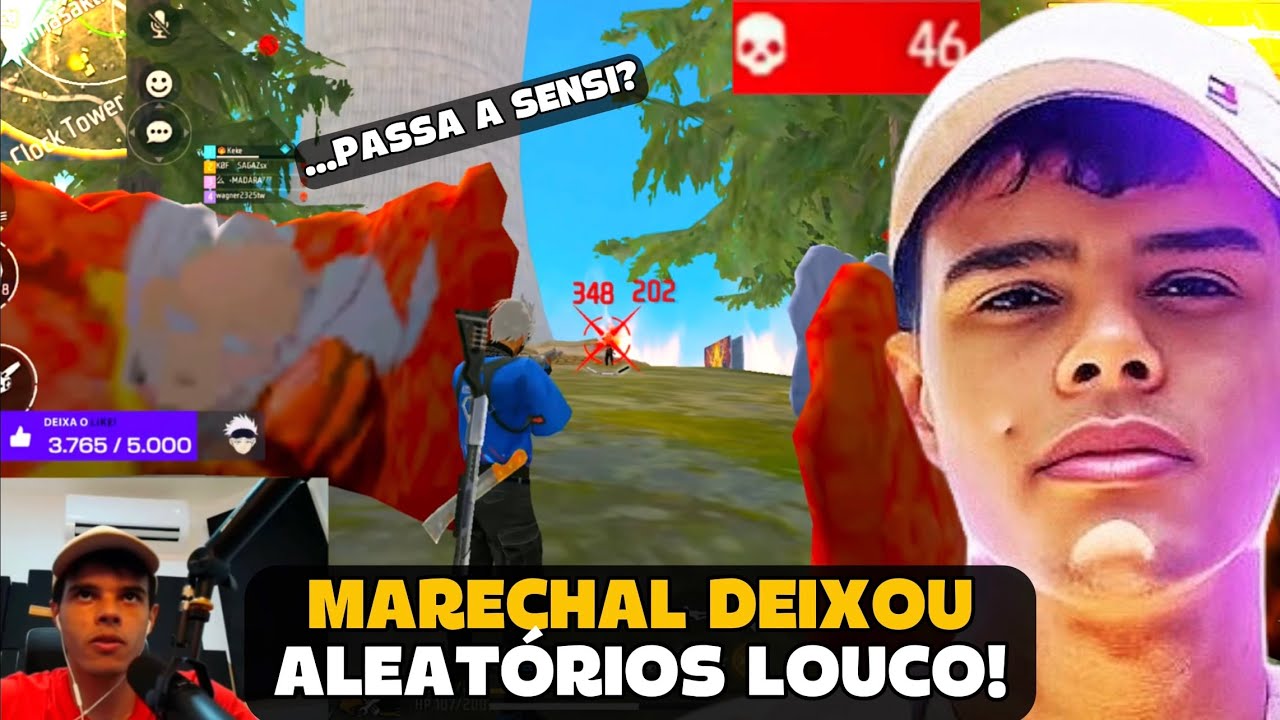 MARECHAL DEIXOU OS ALEATÓRIOS LOUCOS AO FAZER 22 KILL NA RANK! FREE FIRE - MARECHAL HIGHLIGHTS