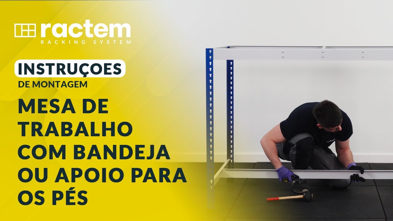 Instruçoes de Montagem Mesa de Trabalho com Bandeja ou apoio para os pés