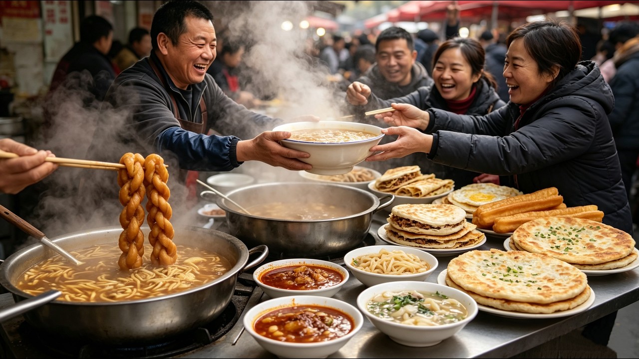 Real China: Morning in Old Xi&rsquo;an &ndash; Hidden Authentic Local Breakfast 4K