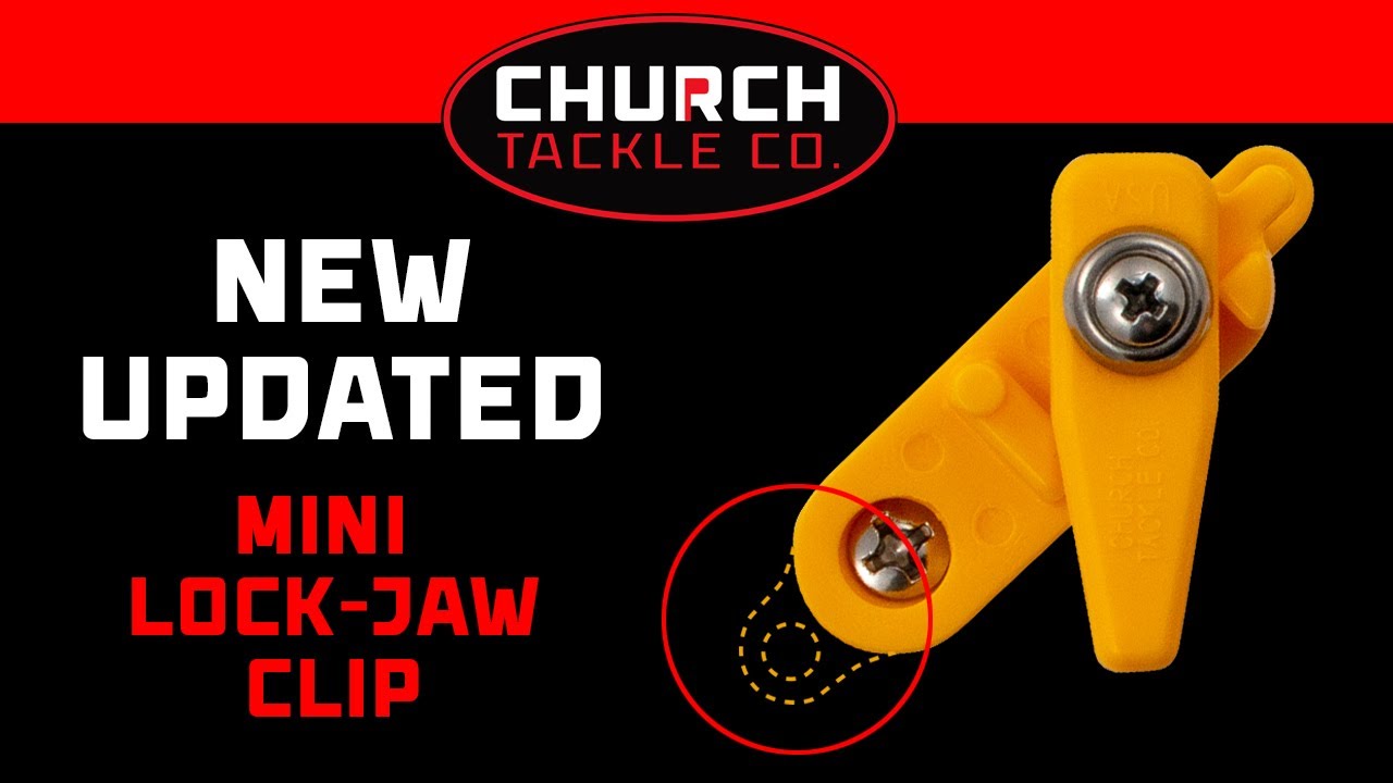 NEW Mini Lock-Jaw Clip from Church Tackle -Updated Design for Improved Trolling on Your Planer Board