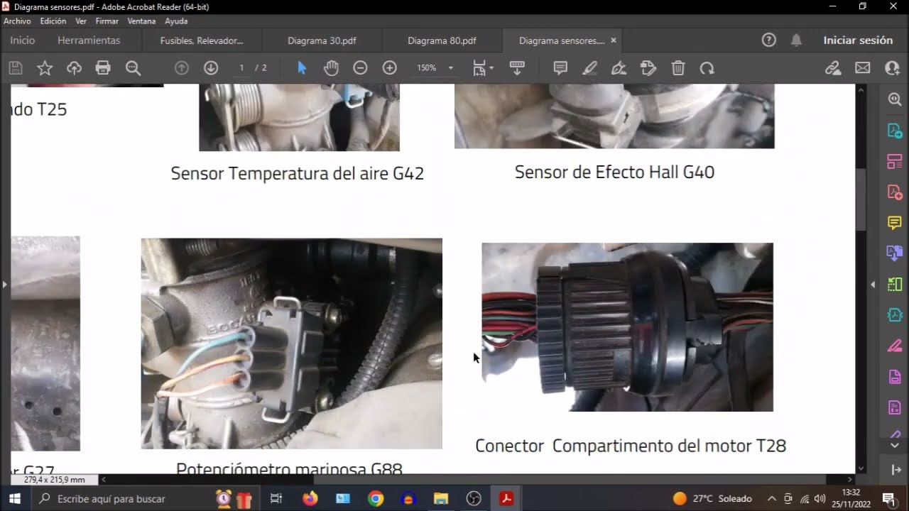 Vocho Fuel Injection Circuito Sensores Hall, Temperatura y TPS (VW Sedán Digifant)
