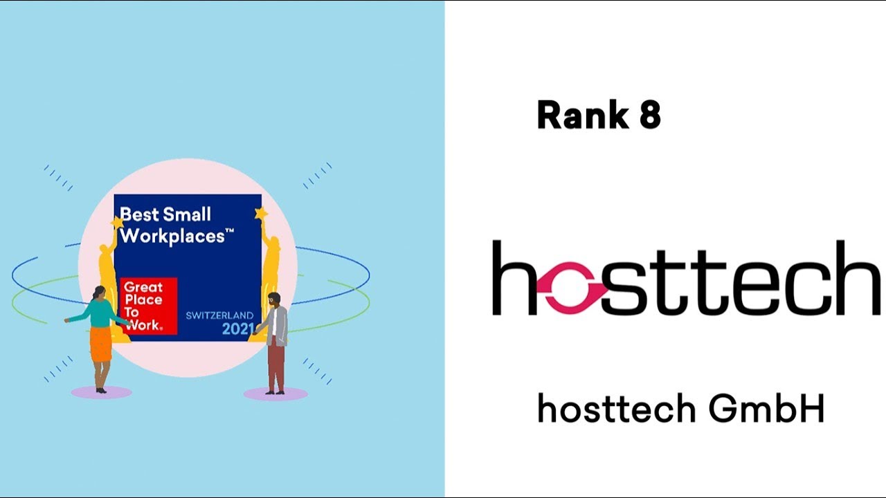 hosttech GmbH: 8th Place Best Small Workplaces&trade; 2021 Switzerland