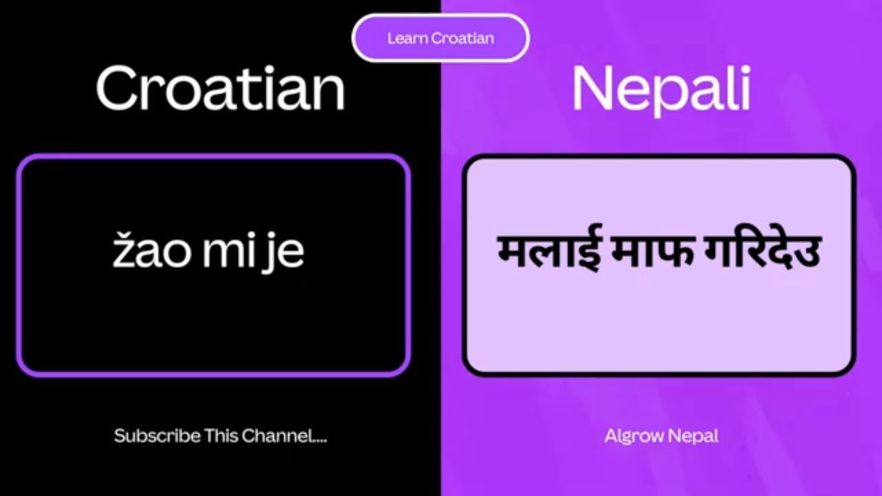 Learn Croatian & Speak Croatian in Nepali || Croatian Phrases || #croatian - 2022