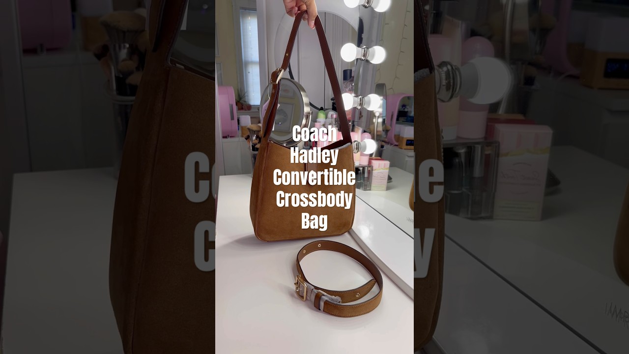 The perfect Fall bag 🍂🍁😍 #coachoutlet #hadley #convetible #crossbodybag #suede #sienna #asmr