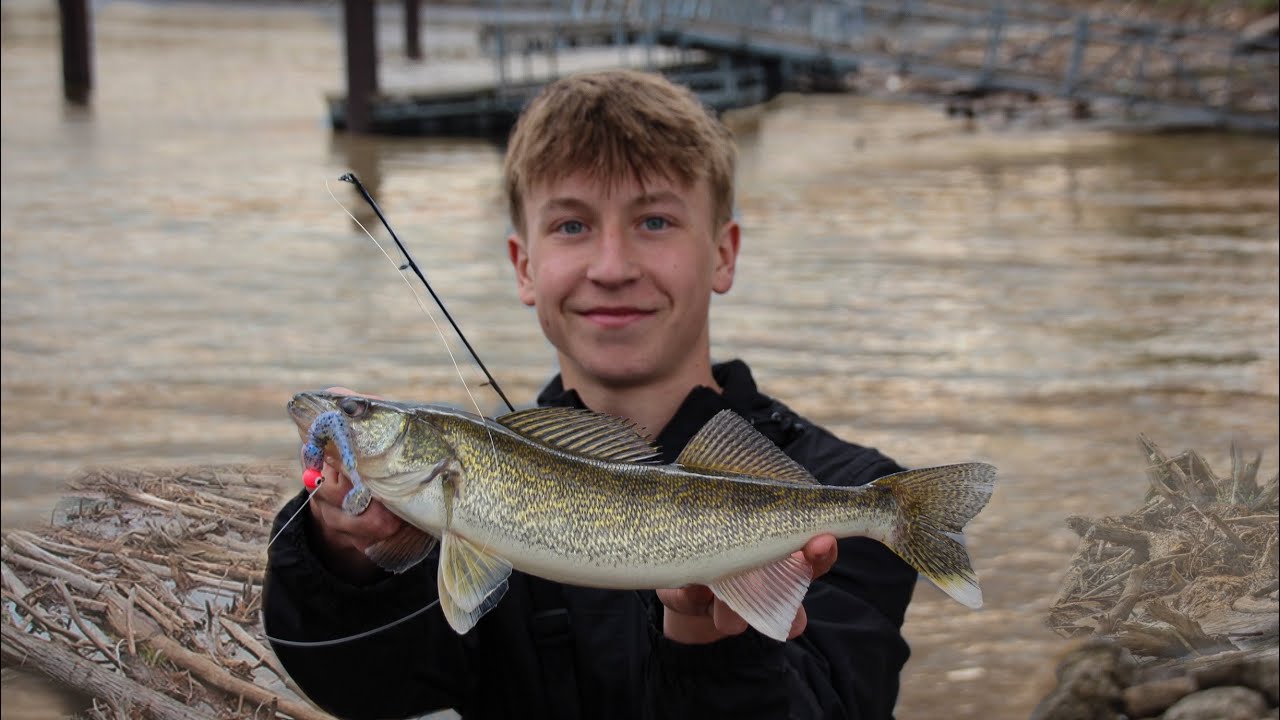 Walleye and Whitebass Fishing the FLOODED Mississippi River, MN (Catch and Cook)