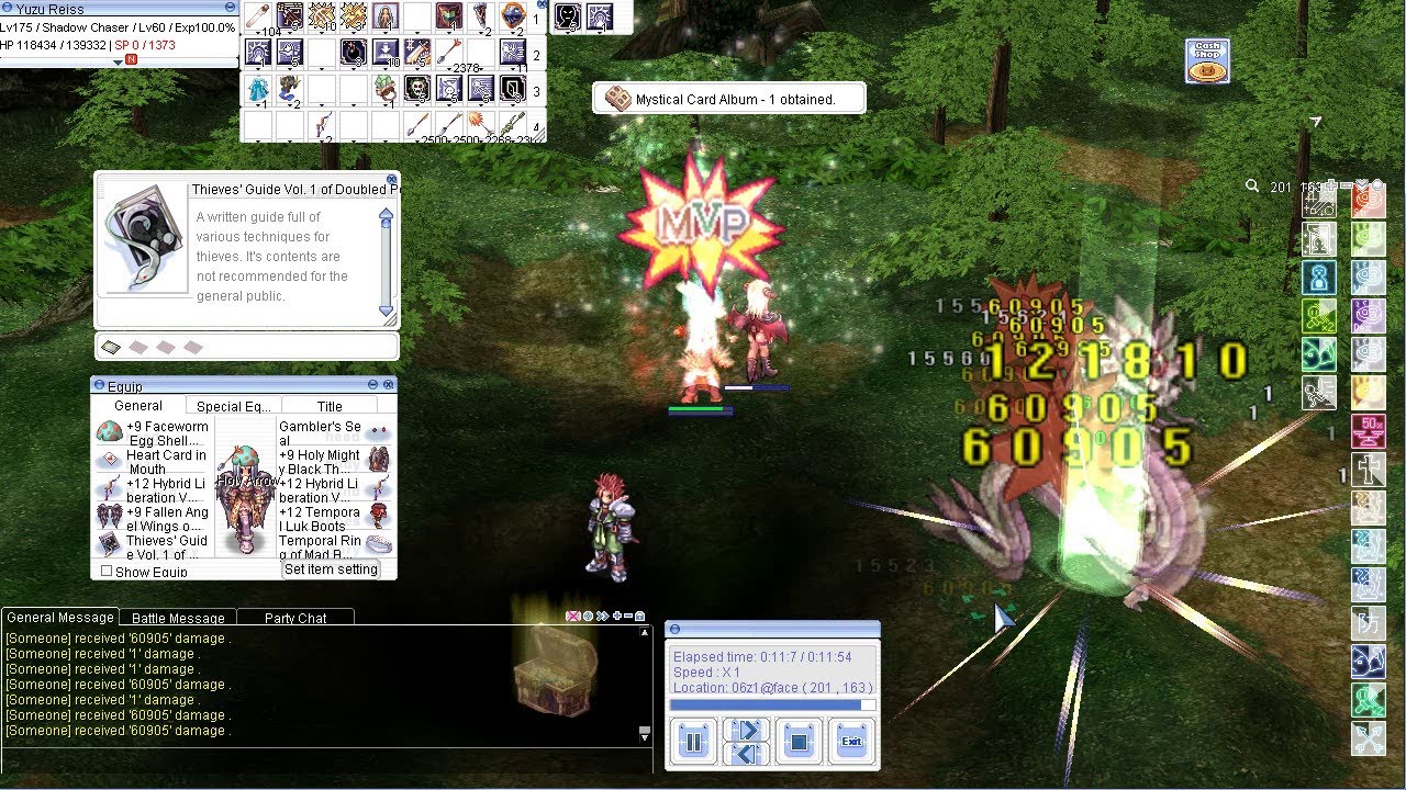 Shadow Chaser FRENZY (DA-Crit-Bow) vs Hard Faceworm Queen - iRO Chaos