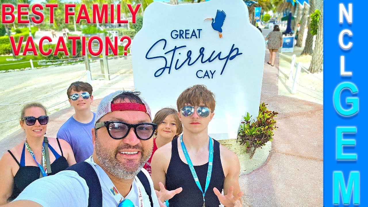 NCL Gem Unforgettable Family Adventure: Cruise to Great Stirrup Cay & Nassau with a family of 5