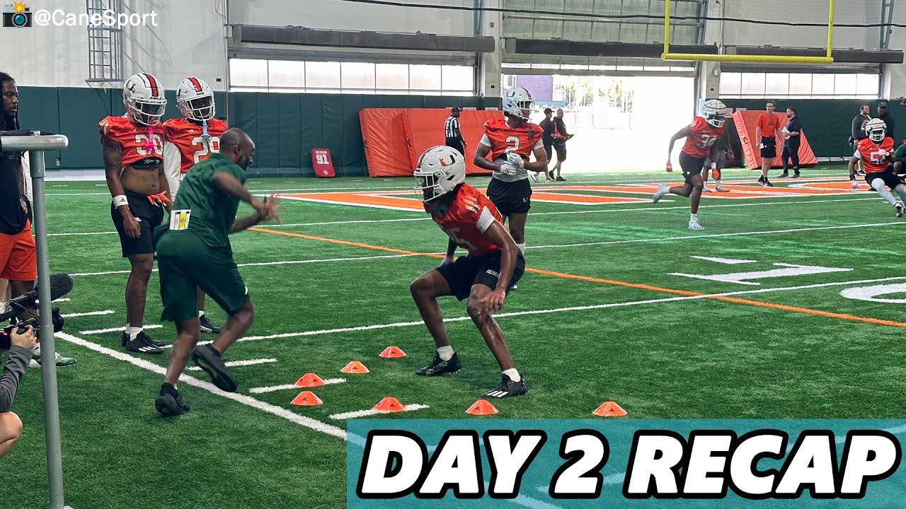 Miami Hurricanes Spring Practice DAY 2 Recap & Clips | Wide Receivers Looking GOOD So Far