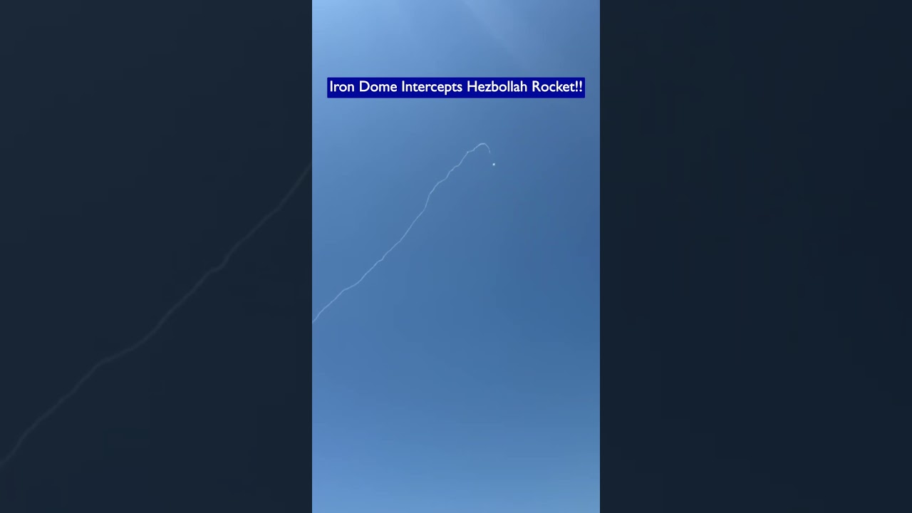 Iron Dome Makes Sharp Mid-Air Turn to Hit Hezbollah Rocket!!