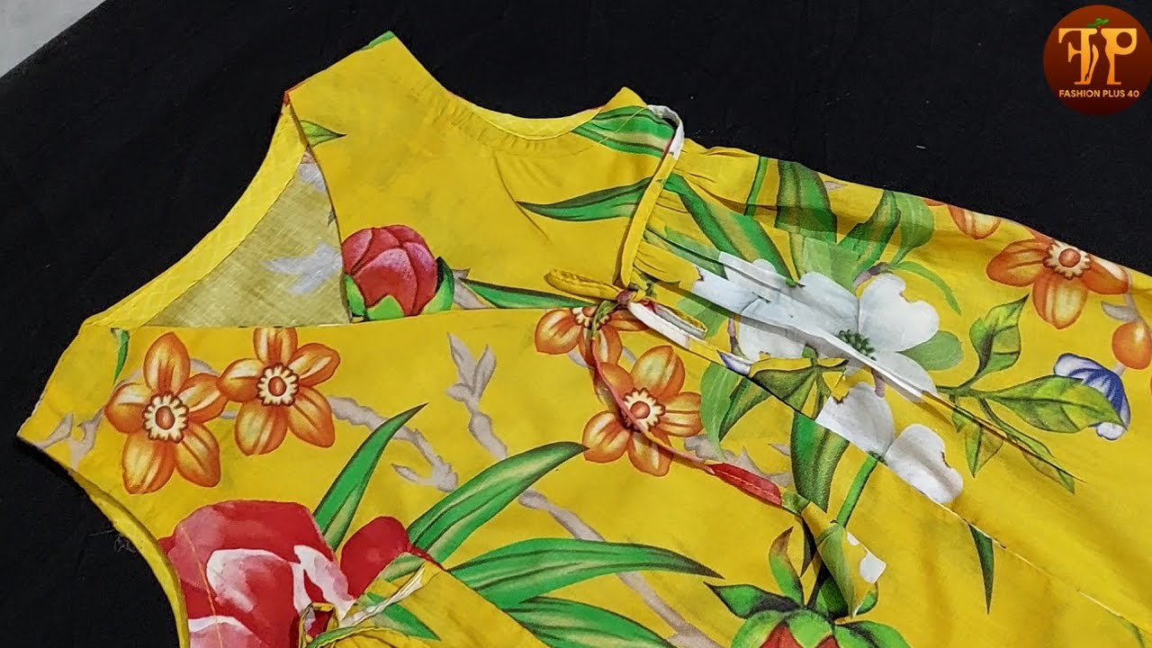 Angrakha top cutting and stitching for 3 years girl