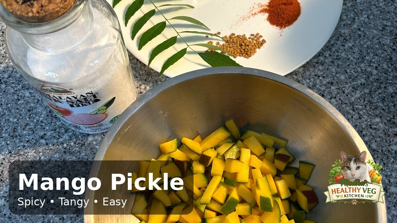 Homemade Raw Mango Pickle | Easy Indian Mango Pickle Recipe
