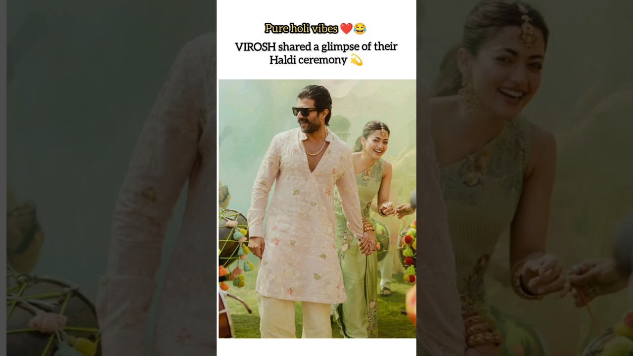 Rashmika and Vijay shared their Haldi ceremony pics ❤️😍 #viral #ytshorts #shortsfeed #trending