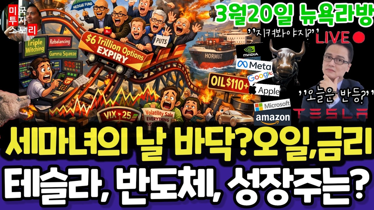 미국주식시황/이란전쟁 끝?오일,금리/테슬라 엔비디아 구글 애플 아마존 메타 마소 팔란티어 아이온큐 삼성전자 MU 브로드컴 오라클 코어위브 네비우스 샌디스크 비트코인 금은 슈마컴?