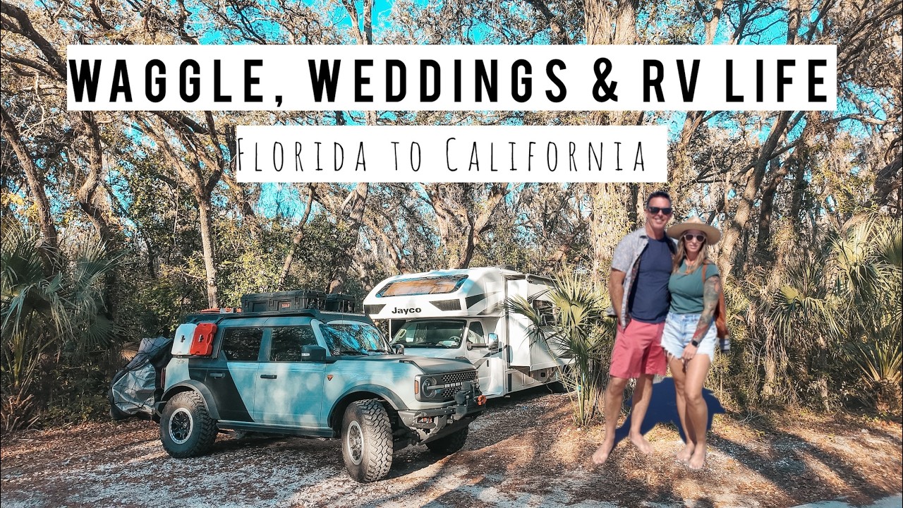Waggle pet safty driving from Florida to California, working  from the road while living in an RV