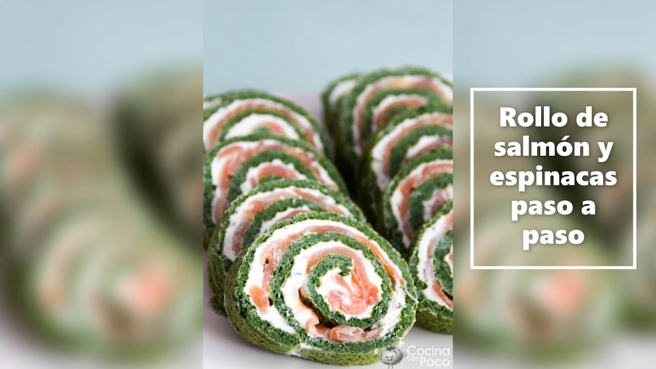 Rollo de salmón y espinacas paso a paso