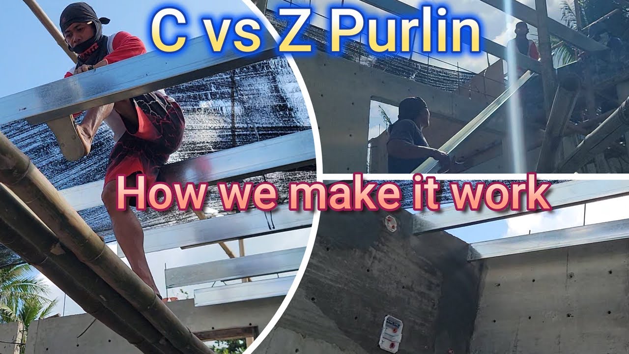 How to cast form Concrete walls Easy and Cheap Part 12  Installing Z vs C Purlins