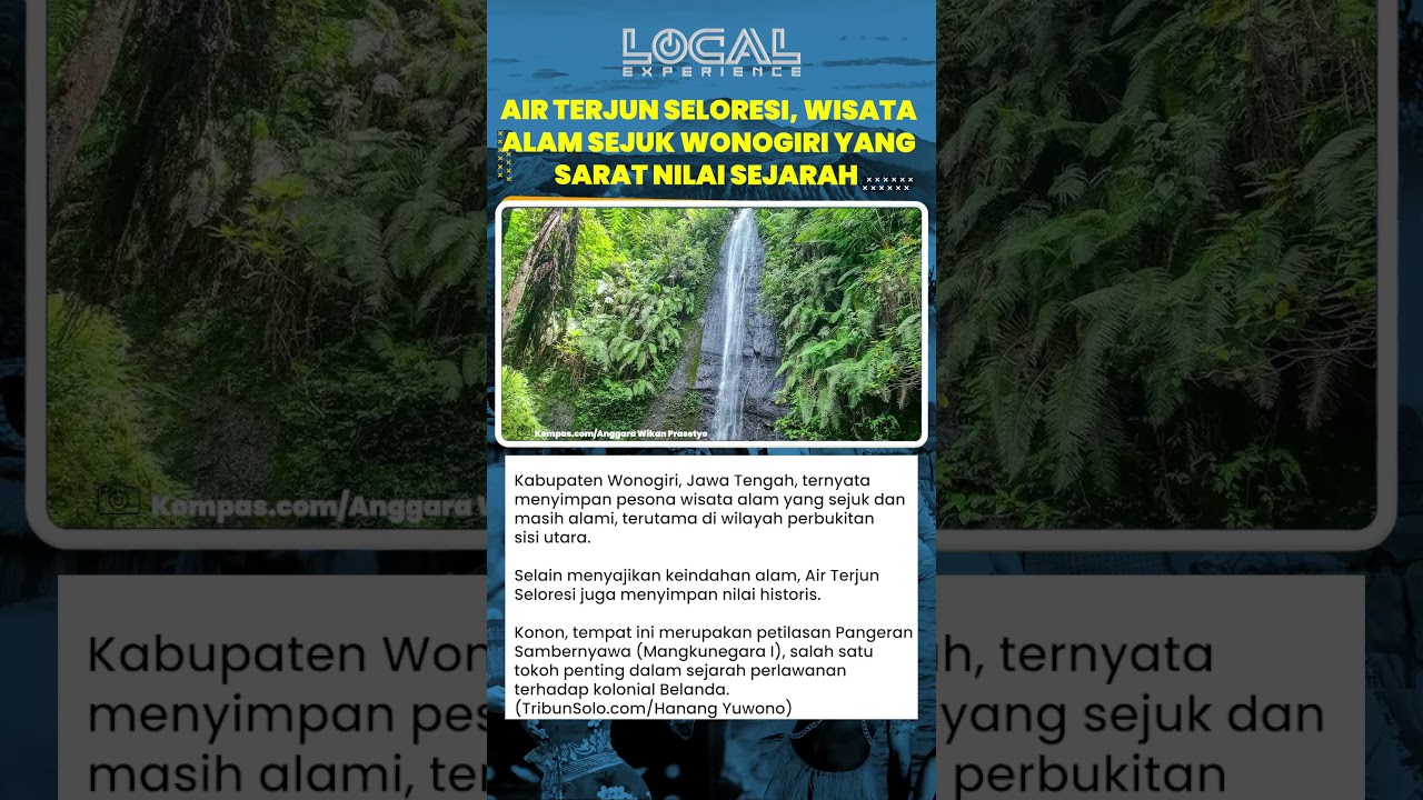 Menelusuri Air Terjun Seloresi, Petilasan Pangeran Sambernyawa di Wonogiri