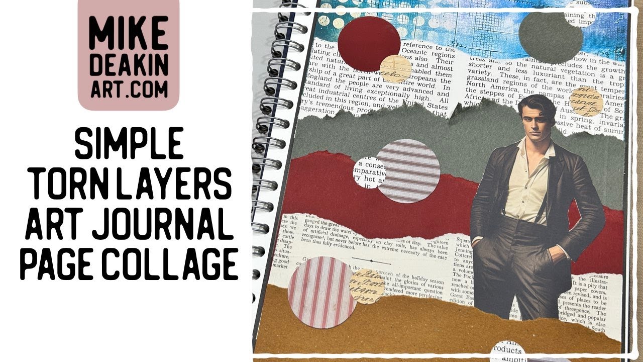Minimalistic Torn Layers Art Journal Collage