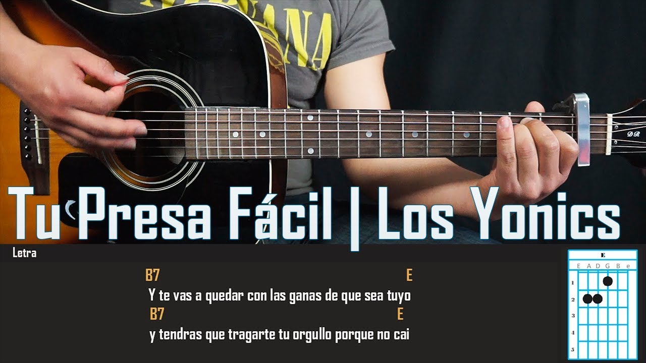 Como Tocar | Tu Presa Fácil | Los Yonic's | Tutorial Para Guitarra (Facil)