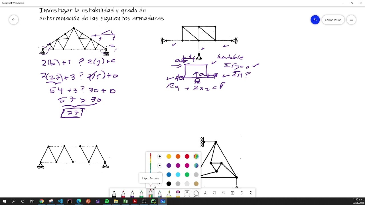 Determinación estática en armaduras